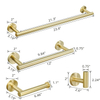 FLG 4 Piece Bathroom Hardware Accessories Set,SUS 304 Stainless Steel Wall Mounted,Brushed Gold Finished