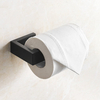 FLG 4-Piece Bathroom Hardware Accessory Set with 24" Towel Bar Towel Ring Paper Holder Robe Hook Matte Black