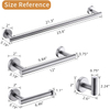 FLG 4 Piece Bathroom Hardware Set Brushed Nickel,Bathroom Accessories Kit, Stainless Steel Towel Bar Set Wall Mounted.