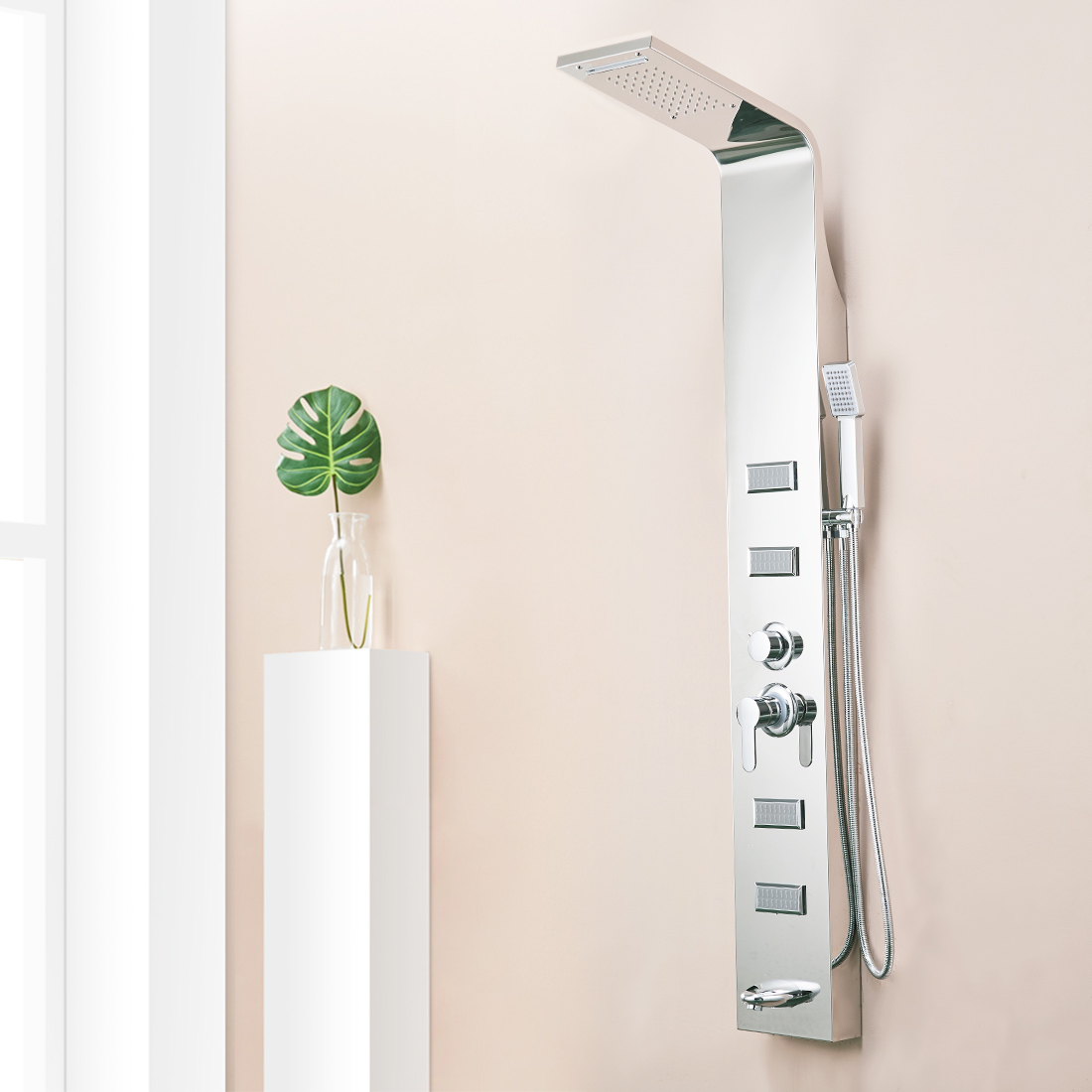 Flg Top Quality Modern Design Function Mirror Shower Panel Douche