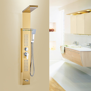 FLG best quality nickle surface wall mounted shower panel