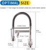 FLG Kitchen Faucets with Pull Down Sprayer,Commercial Single Handle Kitchen Sink Faucet with LED Light,Brushed Nickel